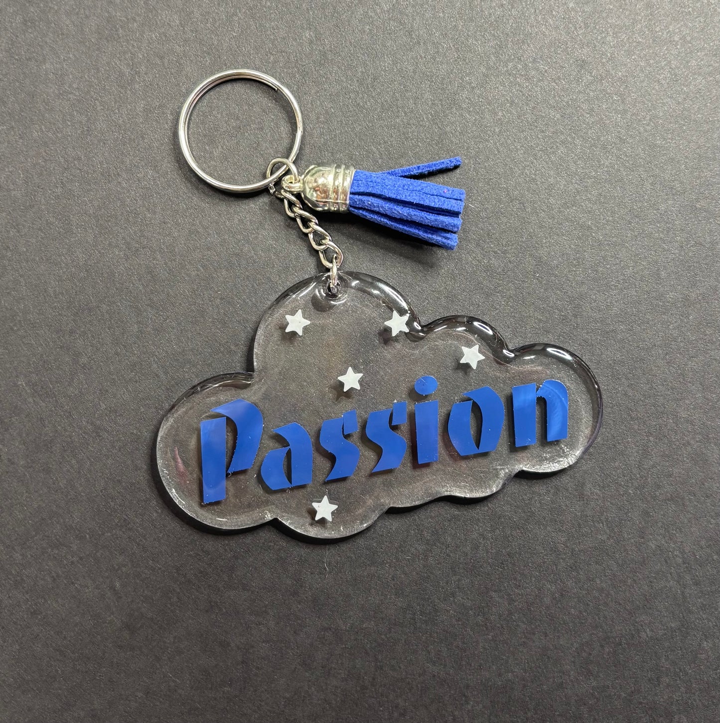 Cloud Resin Keychain