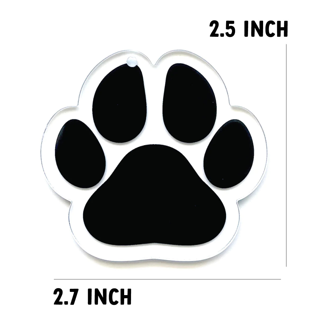 Paw Print Resin Keychain