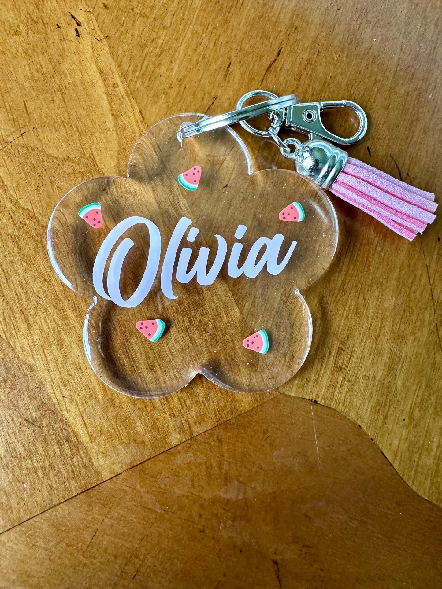 Flower Resin Keychain