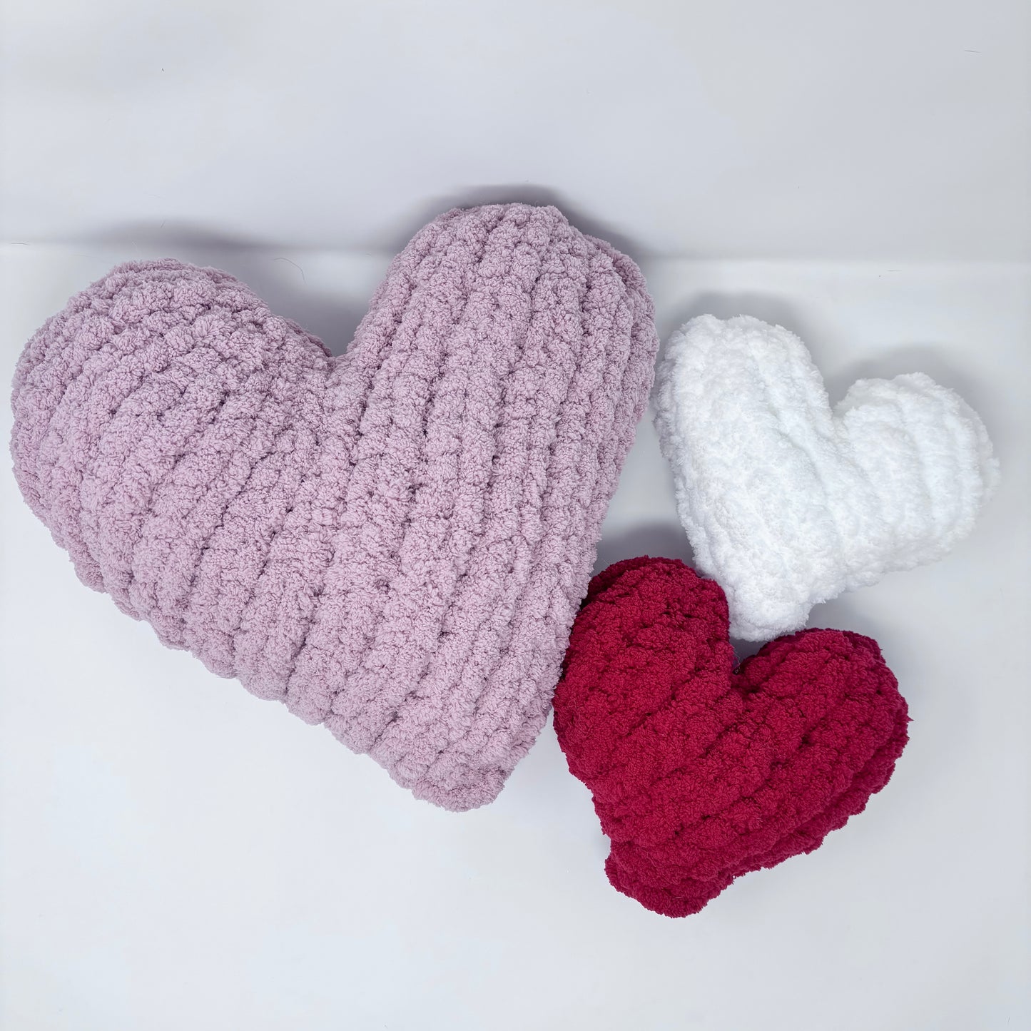Chunky Knit Heart Pillow