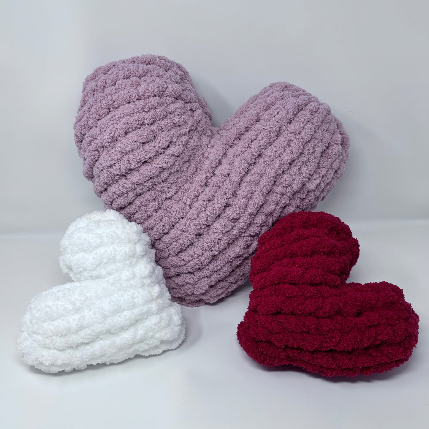 Chunky Knit Heart Pillow