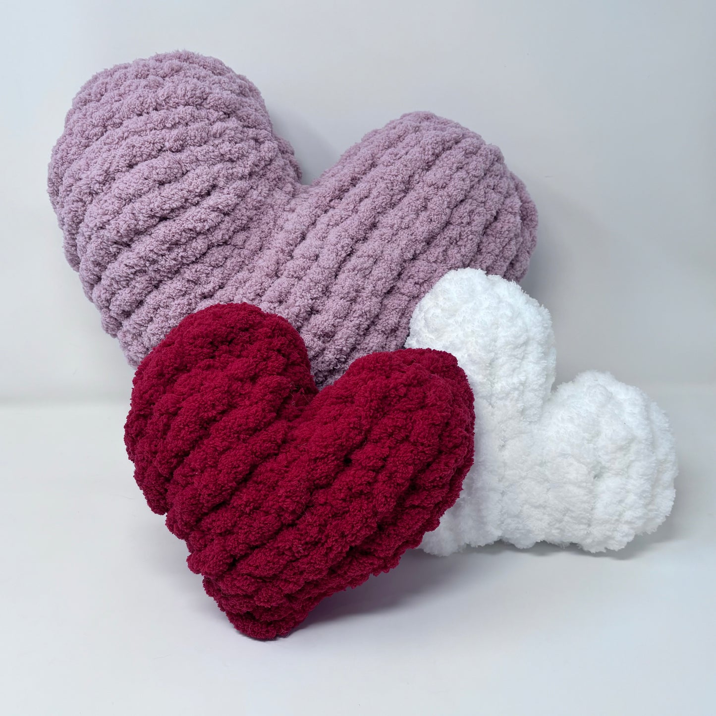 Chunky Knit Heart Pillow