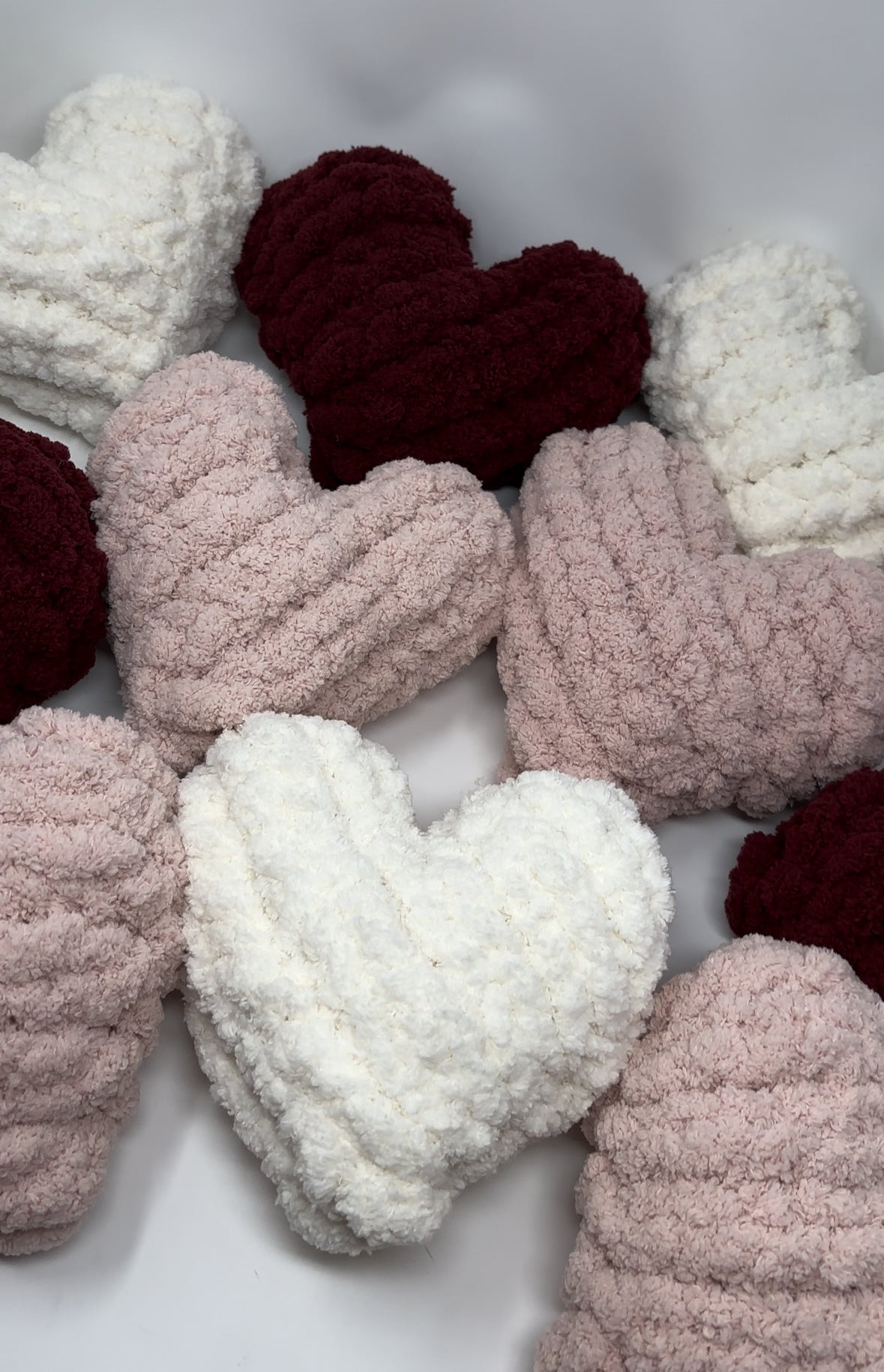 Chunky Knit Heart Pillow