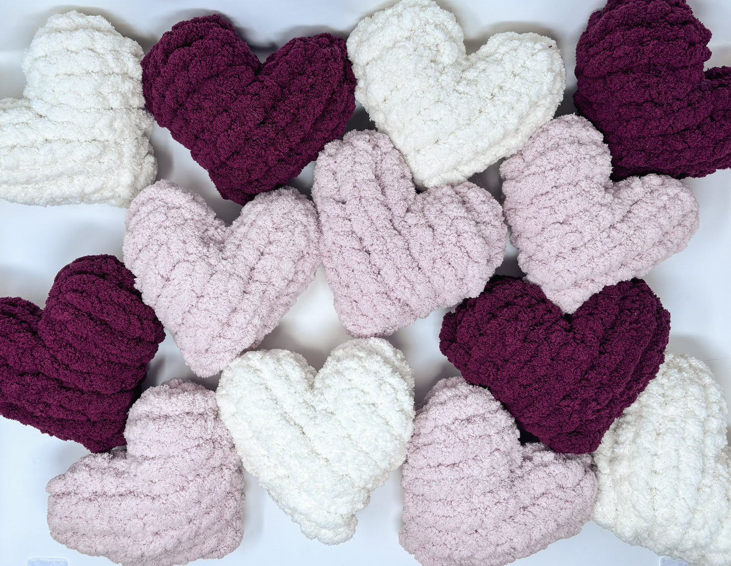 Chunky Knit Heart Pillow