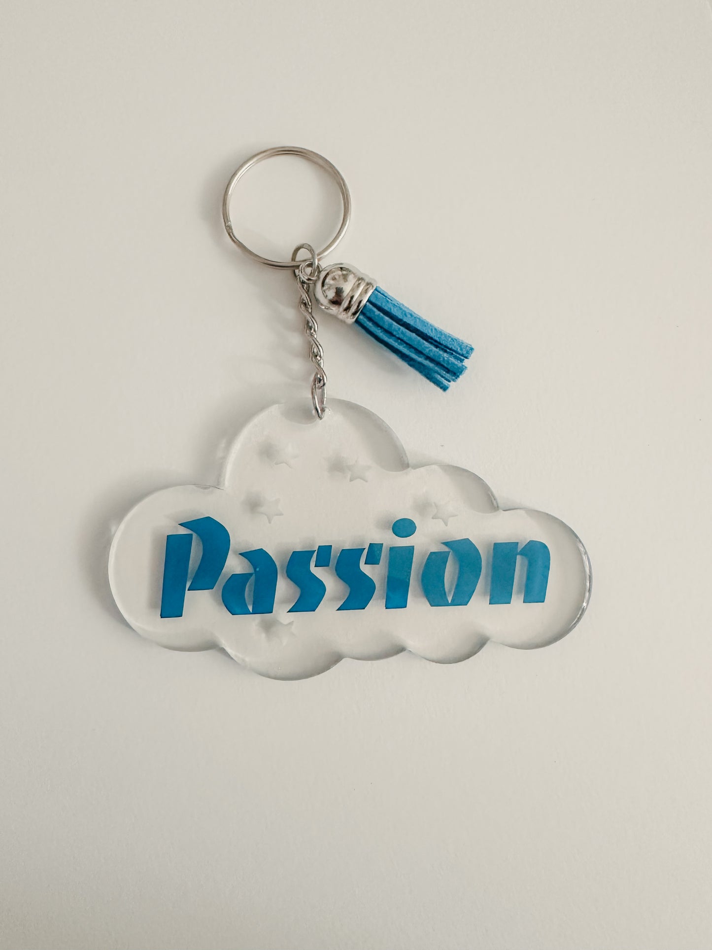 Cloud Resin Keychain