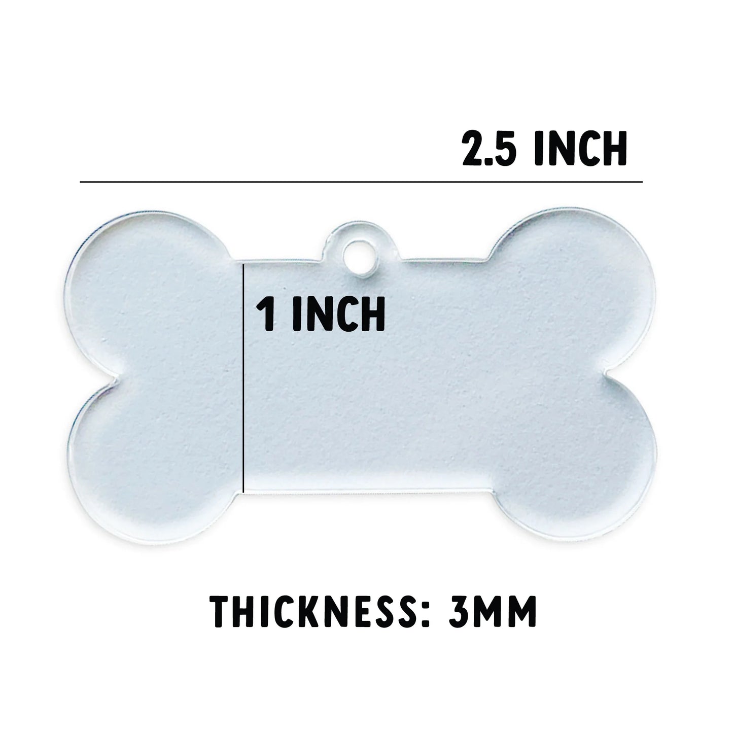 Acrylic Dog Bone Tag