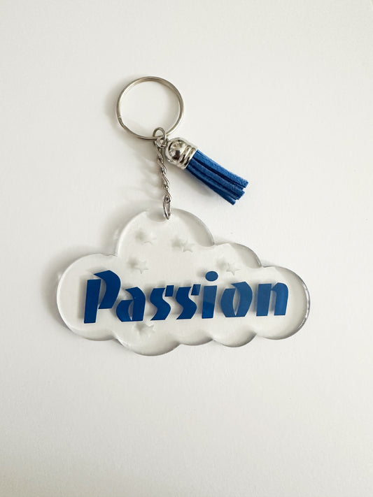 Cloud Resin Keychain