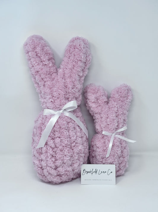 Chunky Knit Bunny Pillow