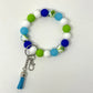 Silicone Beaded Keyring Bracelet