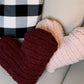 Chunky Knit Heart Pillow