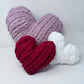 Chunky Knit Heart Pillow