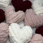 Chunky Knit Heart Pillow