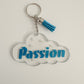 Cloud Resin Keychain
