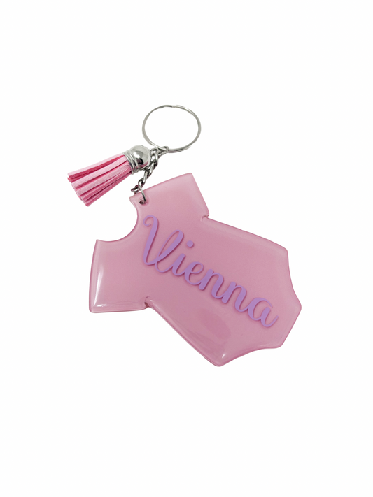 Baby Onesie Resin Keychain