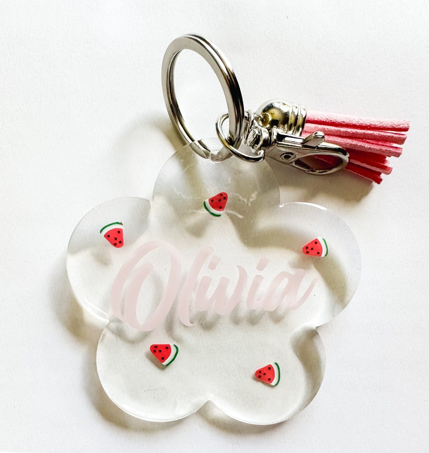 Flower Resin Keychain