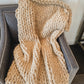 Chunky Knit Throw Blanket