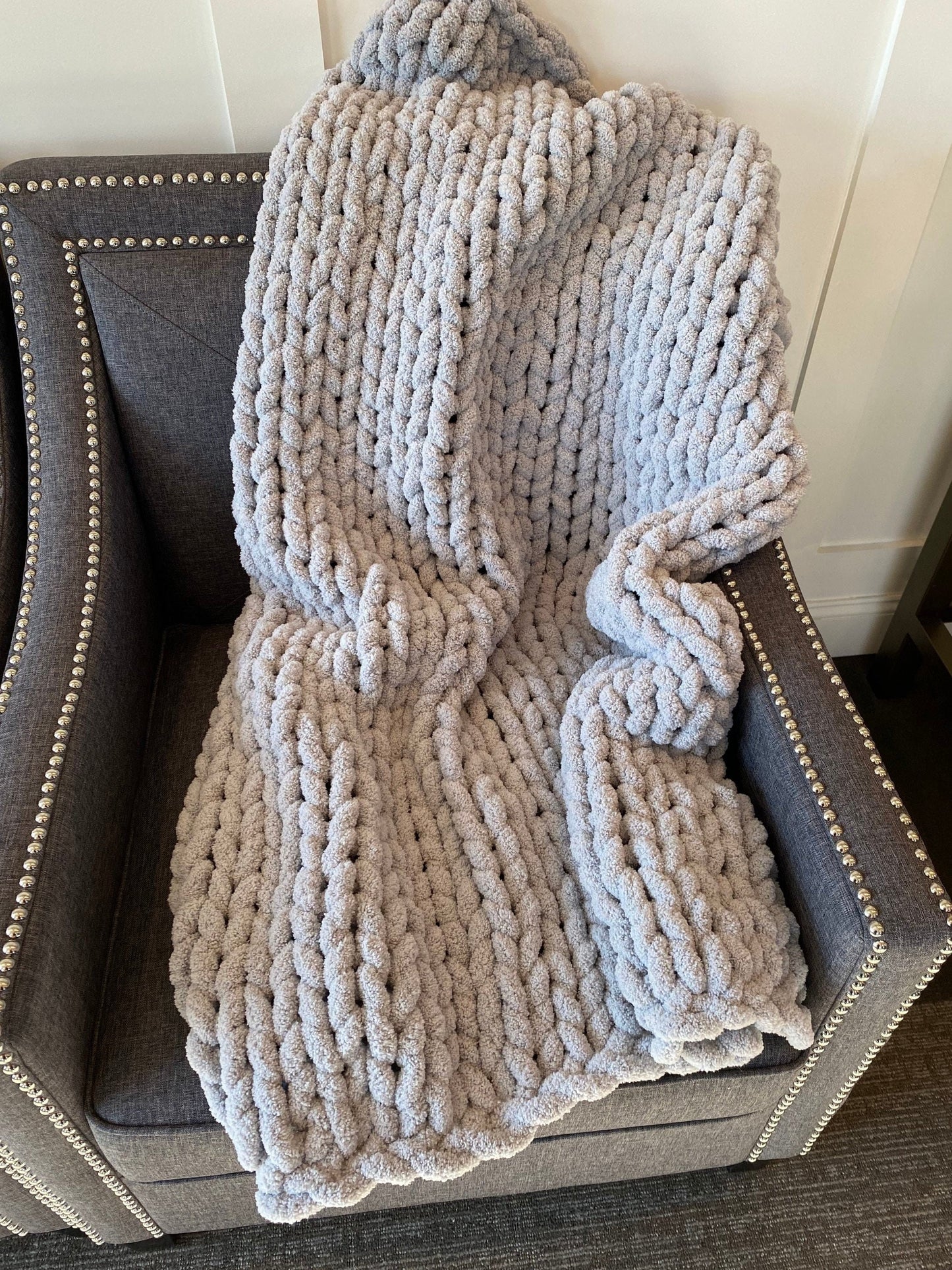 Chunky Knit Throw Blanket