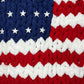 American Flag Chunky Knit Throw Blanket
